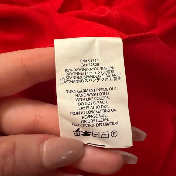 Armani Exchange red low back midi dress size L - Picture 8 of 11